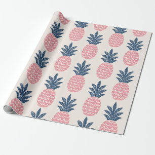 Papel De Regalo Patrón transparente de piña divertida