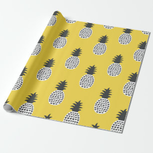 Papel De Regalo Patrón transparente de piña divertida