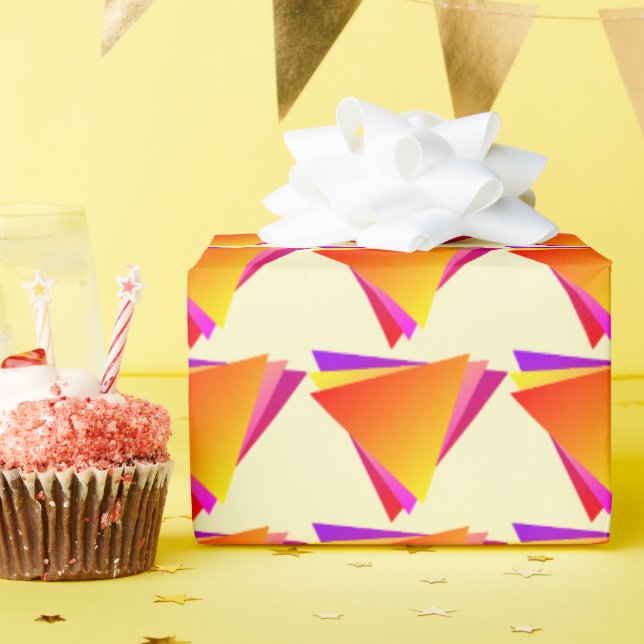 Papel De Regalo Patrón triangular dinámico (Fiesta de cumpleaños )