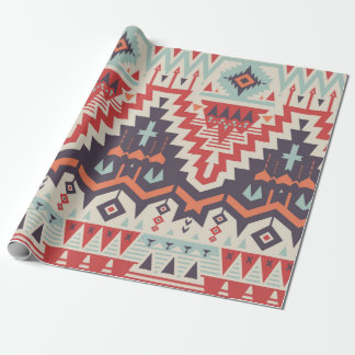 Papel De Regalo Patrón Tribal de Seamless Vintage. Ética geométric