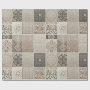 Papel De Regalo Patrón tribal geométrico elegante de Moda retro