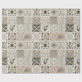 Papel De Regalo Patrón tribal geométrico elegante de Moda retro