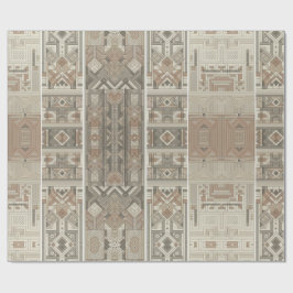 Papel De Regalo Patrón tribal geométrico elegante de Moda retro