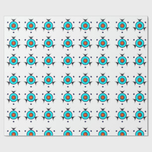Papel De Regalo Patrón Tribal Turquesa
