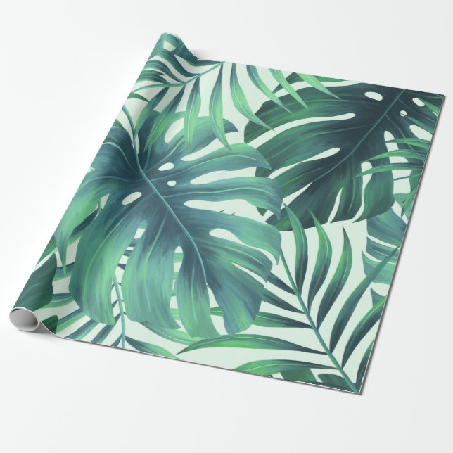 Papel De Regalo Patrón tropical (Desenrollado)