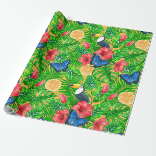 Papel De Regalo Patrón tropical