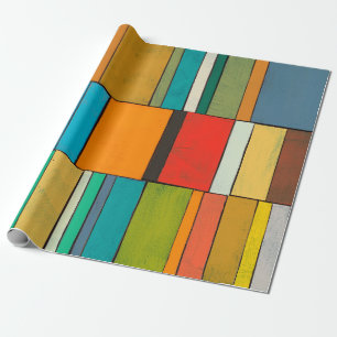 Papel De Regalo Patrón tropical exótico abstracto con color bril