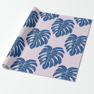 Papel De Regalo Patrón tropical sin costuras con hojas. Hermoso t