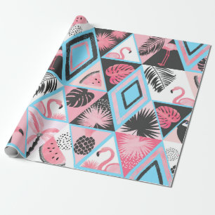 Papel De Regalo Patrón tropical sin foco en el estilo de los mosai