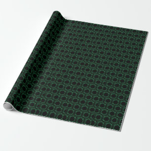 Papel De Regalo Patrón único negro y verde