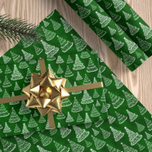 Patrón verde del patrón del árbol de Navidad clási
