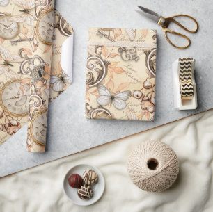 Papel De Regalo Patrón victoriano vintage Shabby Chic Country