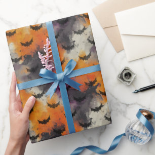 Papel De Regalo Patrón Vintage de Bruja de Halloween