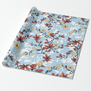 Papel De Regalo Patrón vintage de flores sin costura. Bab floral 