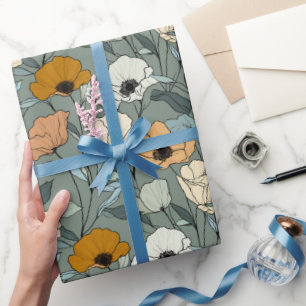 Papel De Regalo Patrón vintage de los pipetas boho