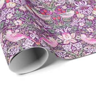 Papel De Regalo Patrón William Morris Strawberry Thief de envoltur