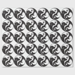 Papel de Regalo Patrón Yin Yang Armonía de Mascota