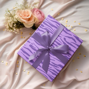 Papel De Regalo patrón zebra púrpura
