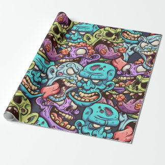 Papel De Regalo Patrón zombi