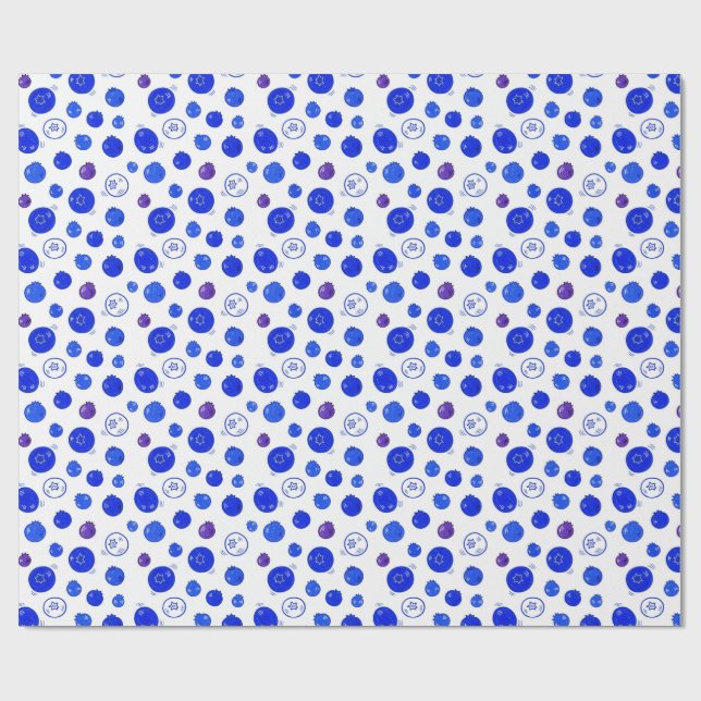 Papel De Regalo patrones de arándanos (Superficie plana)