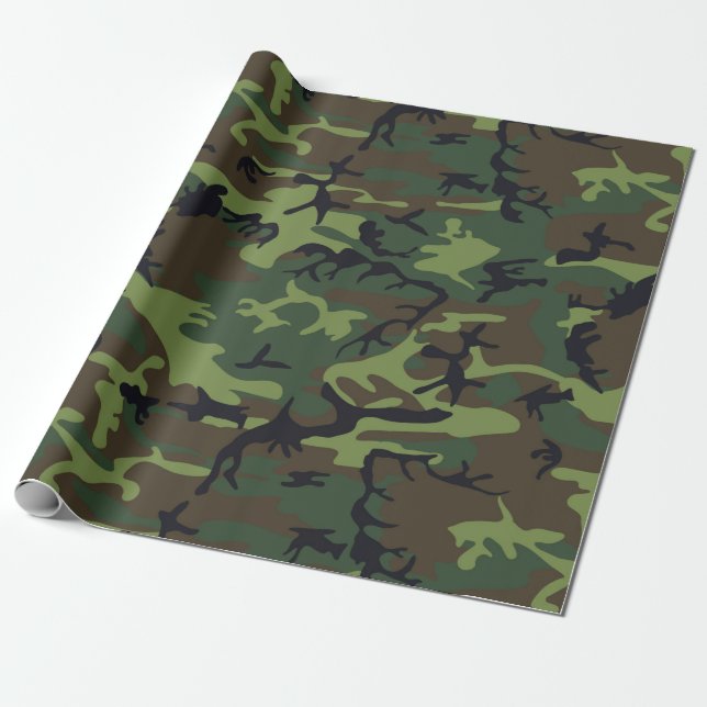 Papel De Regalo Patrones de camuflaje transitorios (Desenrollado)