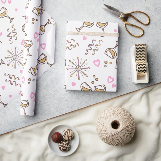 Papel De Regalo Patrones de celebración de aniversario con ID de o (Artesanía)