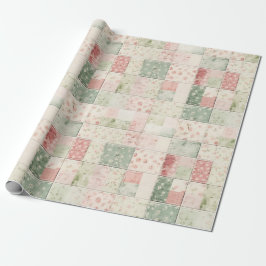 Papel De Regalo Patrones de colcha floral rosa menta occidental