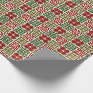 Papel De Regalo Patrones de Colcha y Bordado de Cuadros de Navidad