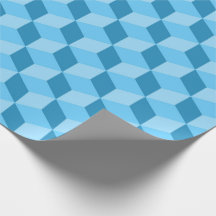 PATRONES DE CUBO GEOMÉTRICO AZUL BRILLANTE