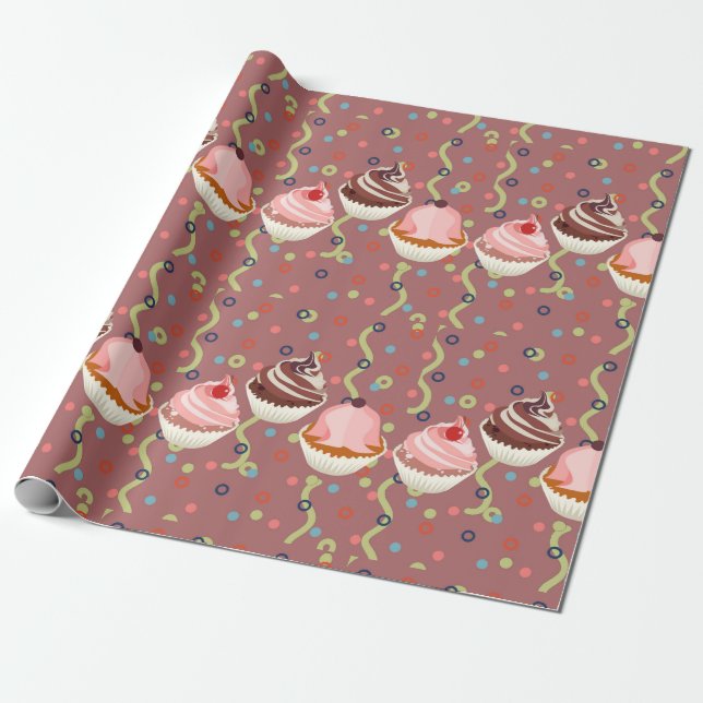 Papel De Regalo Patrones de desiertos dulces (Desenrollado)