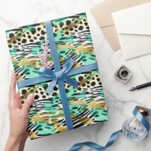 Papel De Regalo Patrones de dibujos de los animales salvajes Safar