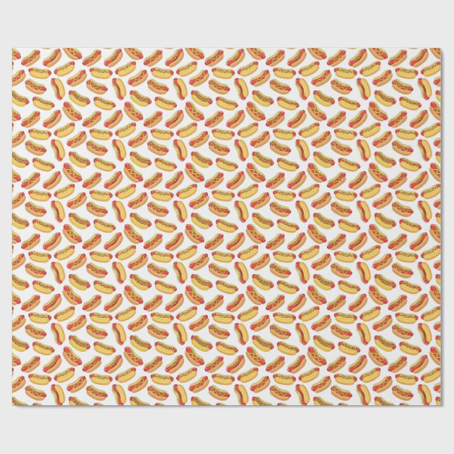 Papel De Regalo patrones de hotdog (Superficie plana)