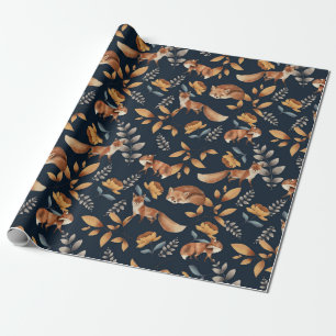 Papel De Regalo Patrones de la escena de Woodland Seamless