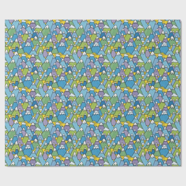 Papel De Regalo patrones de montaña (Superficie plana)