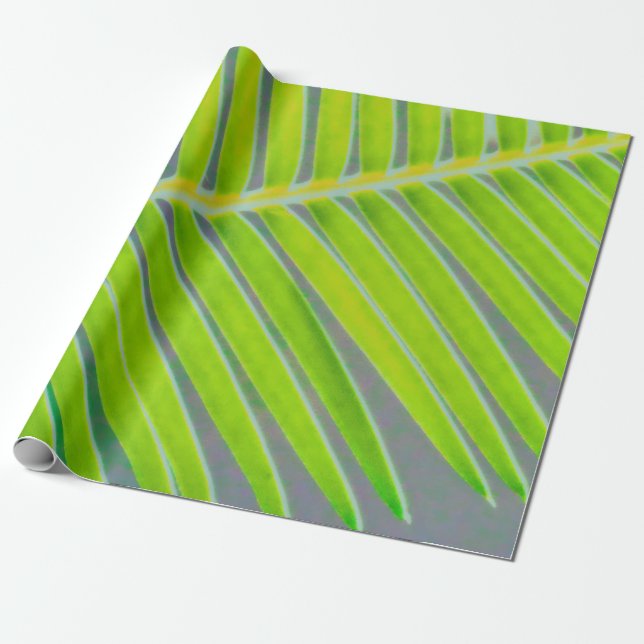 Papel De Regalo Patrones de palmas (Desenrollado)
