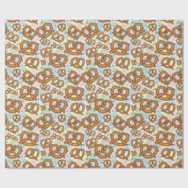 Papel De Regalo patrones de pretzel (Superficie plana)