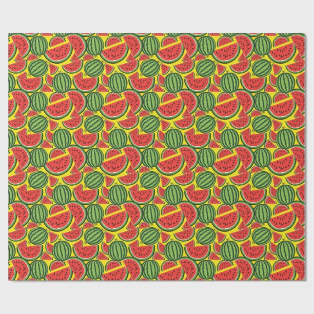 Papel De Regalo patrones de sandía (Superficie plana)