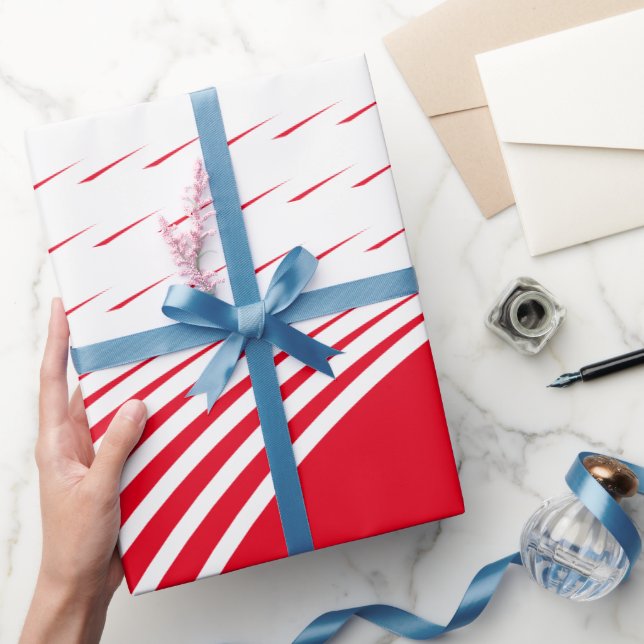 Papel De Regalo Patrones geométricos Navidades Artistas blancos ro (Regalar)