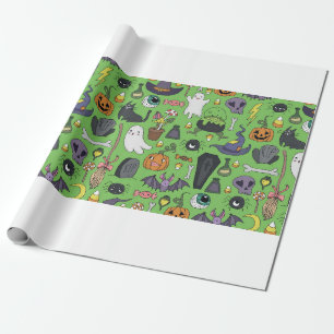 Papel De Regalo Patrones impecables dibujados a mano con una mano