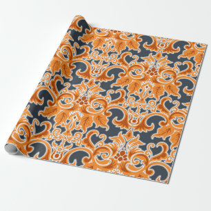 Papel De Regalo Patternab de fondo transparente amarillo con ornam