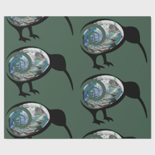 PAPEL DE REGALO PAUA KIWI BIRD KORU NUEVA ZELANDIA
