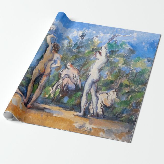 Papel De Regalo Paul Cezanne - Cinco Bathers (Desenrollado)