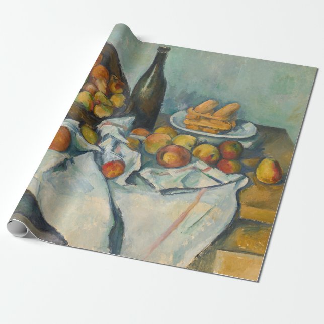 Papel De Regalo Paul Cezanne - La canasta de manzanas (Desenrollado)