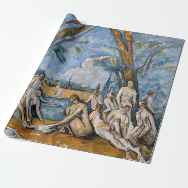 Papel De Regalo Paul Cezanne - Los grandes bañistas (Desenrollado)