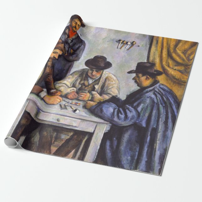 Papel De Regalo Paul Cezanne - Los jugadores de cartas (Desenrollado)