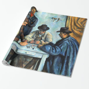 Papel De Regalo Paul Cezanne los jugadores de tarjeta