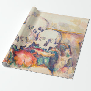 Papel De Regalo Paul Cezanne - Los tres cráneos acuarela