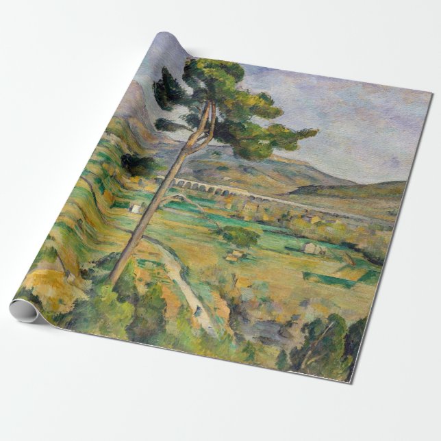 Papel De Regalo Paul Cezanne - Mont Sainte-Victoire y Viaducto (Desenrollado)