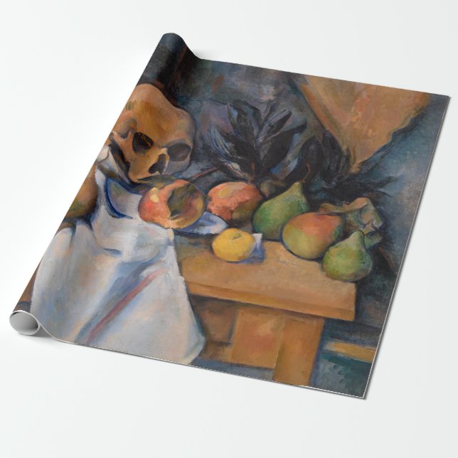 Papel De Regalo Paul Cezanne - Todavía la vida con Skull (Desenrollado)