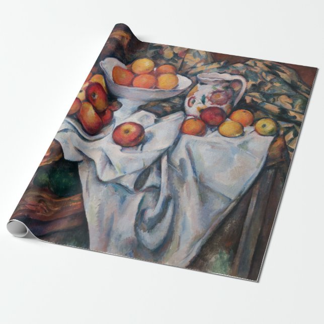 Papel De Regalo Paul Cezanne - Todavía vida, manzanas y Naranjas (Desenrollado)